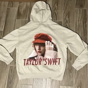 Taylor Swift Hoodie Taylor’s Version RED Album Cover‎ Beige Womens Size Large